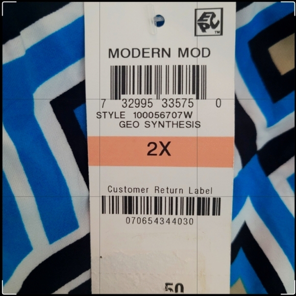 I.N.C. - INTERNATIONAL CONCEPTS MODERN MOD MAXI DRESS - Picture 5 of 7